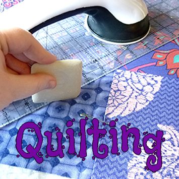 Quilting image. Marking the fabric.