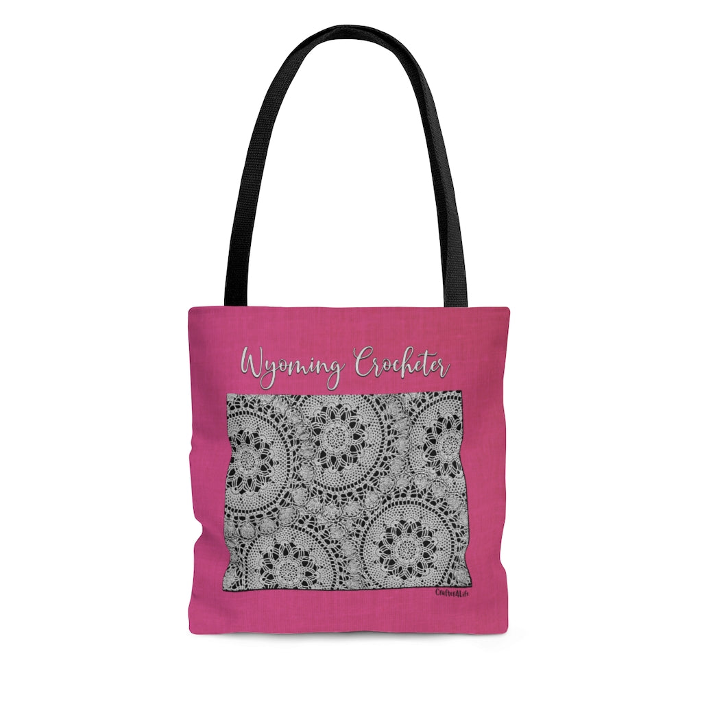 Wyoming Crocheter Cloth Tote Bag