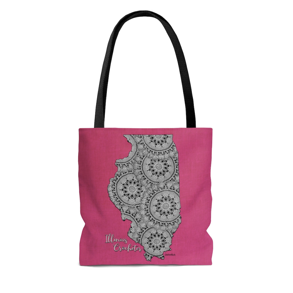 Illinois Crocheter Cloth Tote Bag