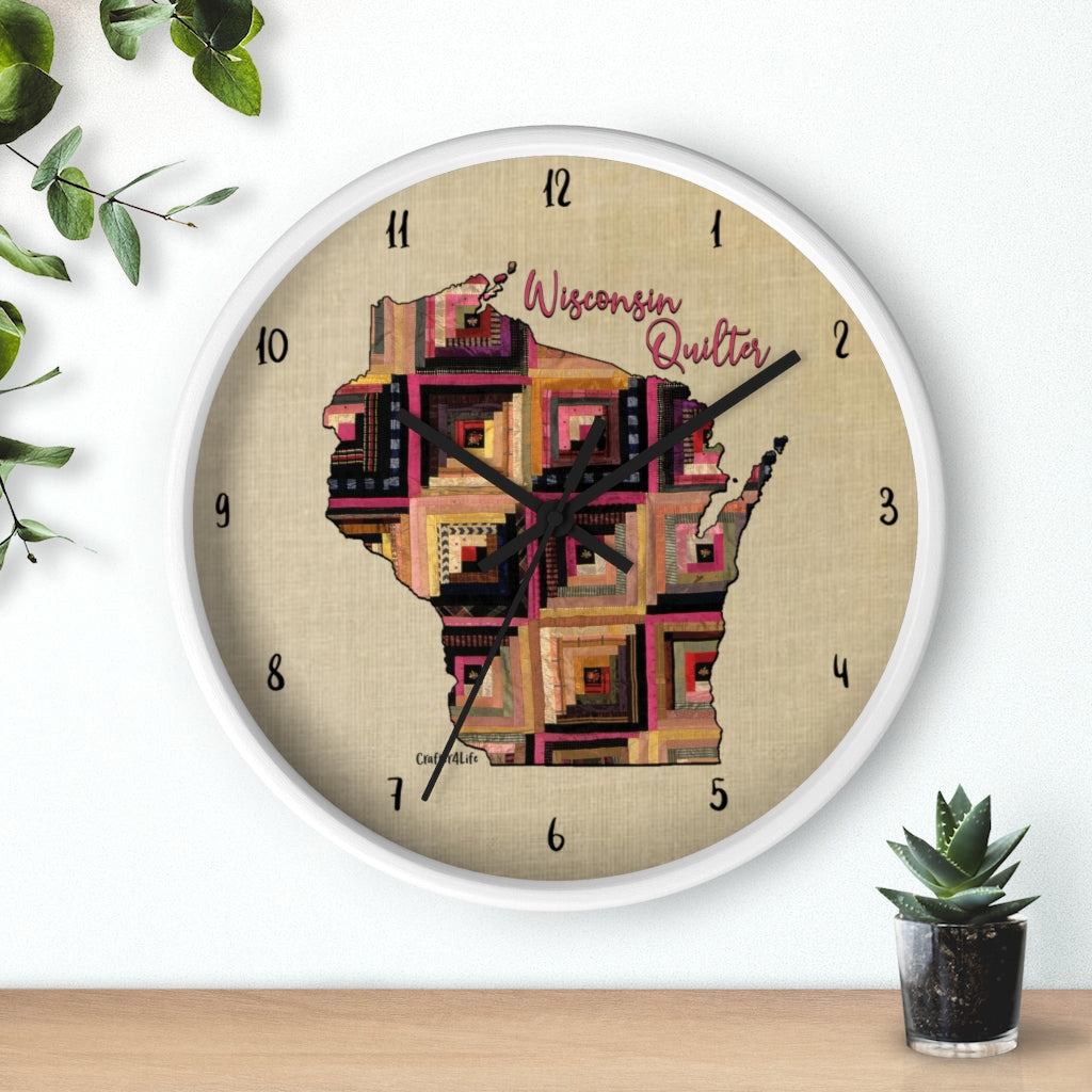 Wisconsin Quilter - Wall clock
