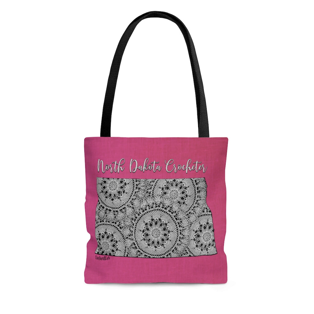 North Dakota Crocheter Cloth Tote Bag