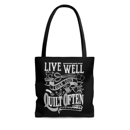 Live Well - Quilt Often - Tote Bag