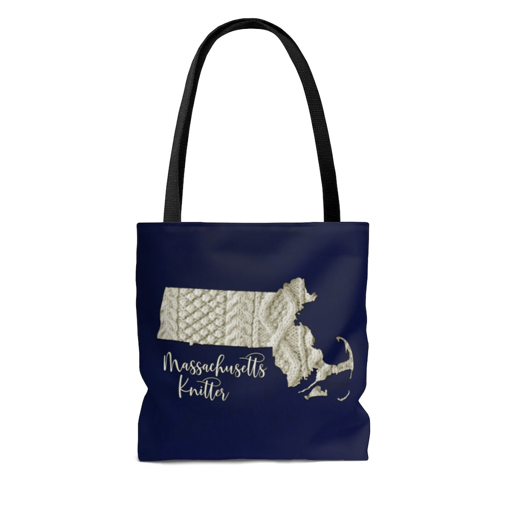 Massachusetts Knitter Cloth Tote Bag