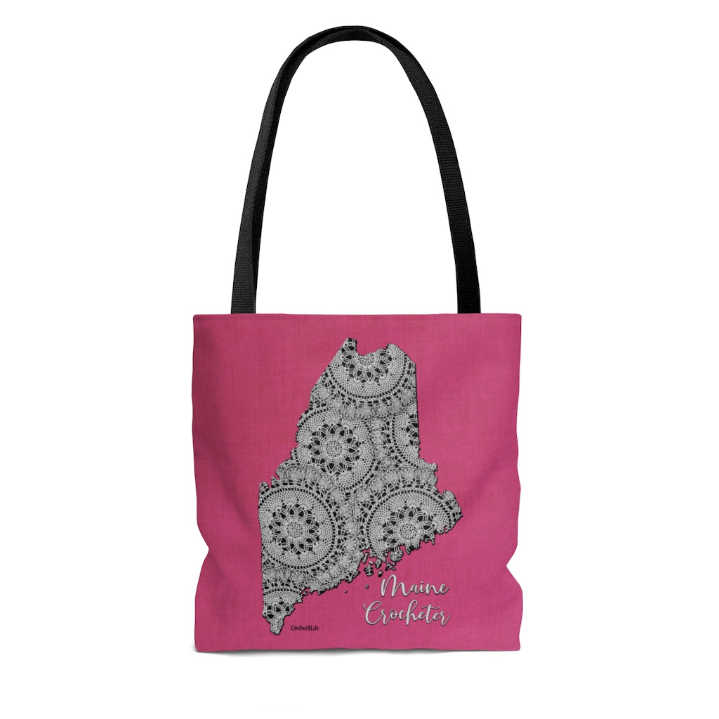 Maine Crocheter Cloth Tote Bag