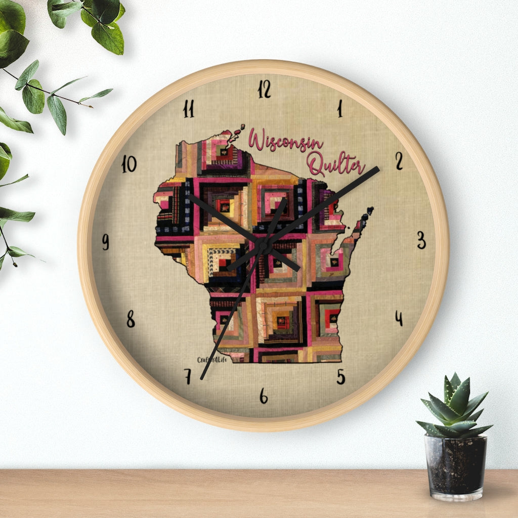 Wisconsin Quilter - Wall clock