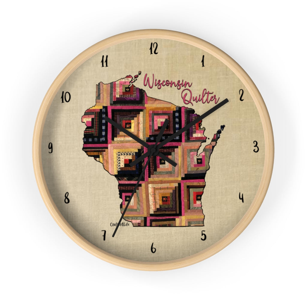 Wisconsin Quilter - Wall clock