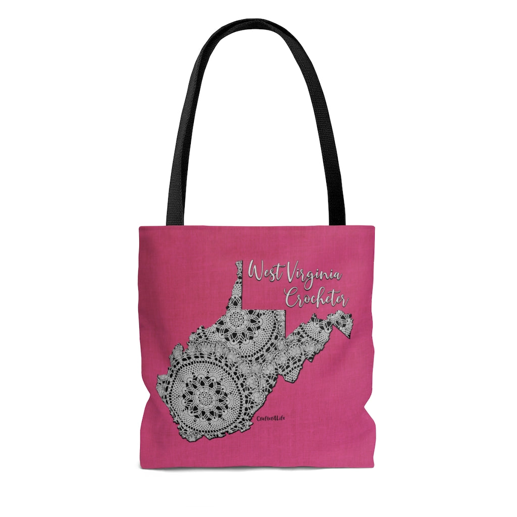 West Virginia Crocheter Cloth Tote Bag