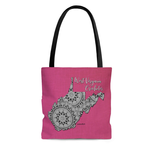 West Virginia Crocheter Cloth Tote Bag