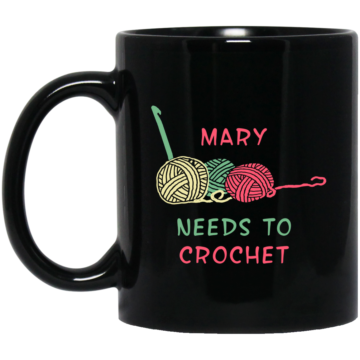 MARY Needs to crochet Black Mugs