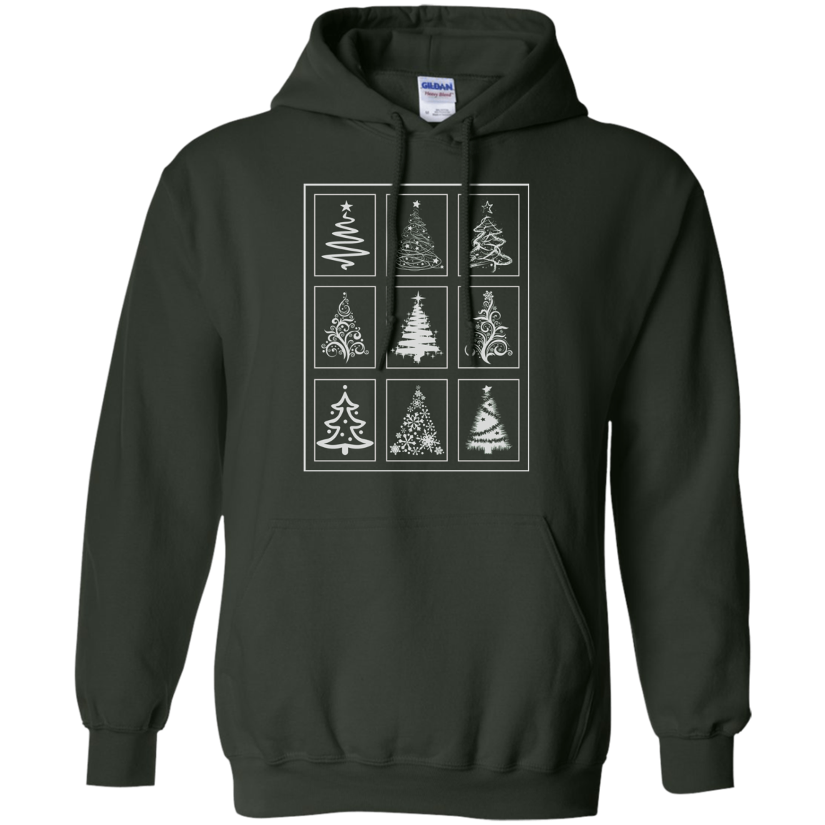 Christmas Tree Quilt Pullover Hoodie