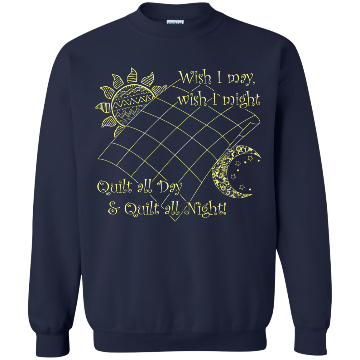 Wish I May Quilt Crewneck Sweatshirts - Crafter4Life - 3