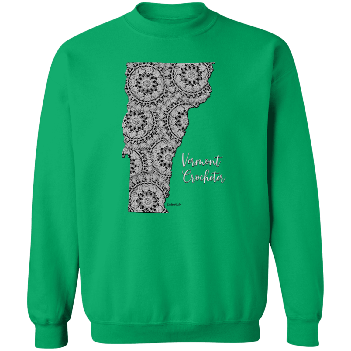 Vermont Crocheter Crewneck Pullover Sweatshirt