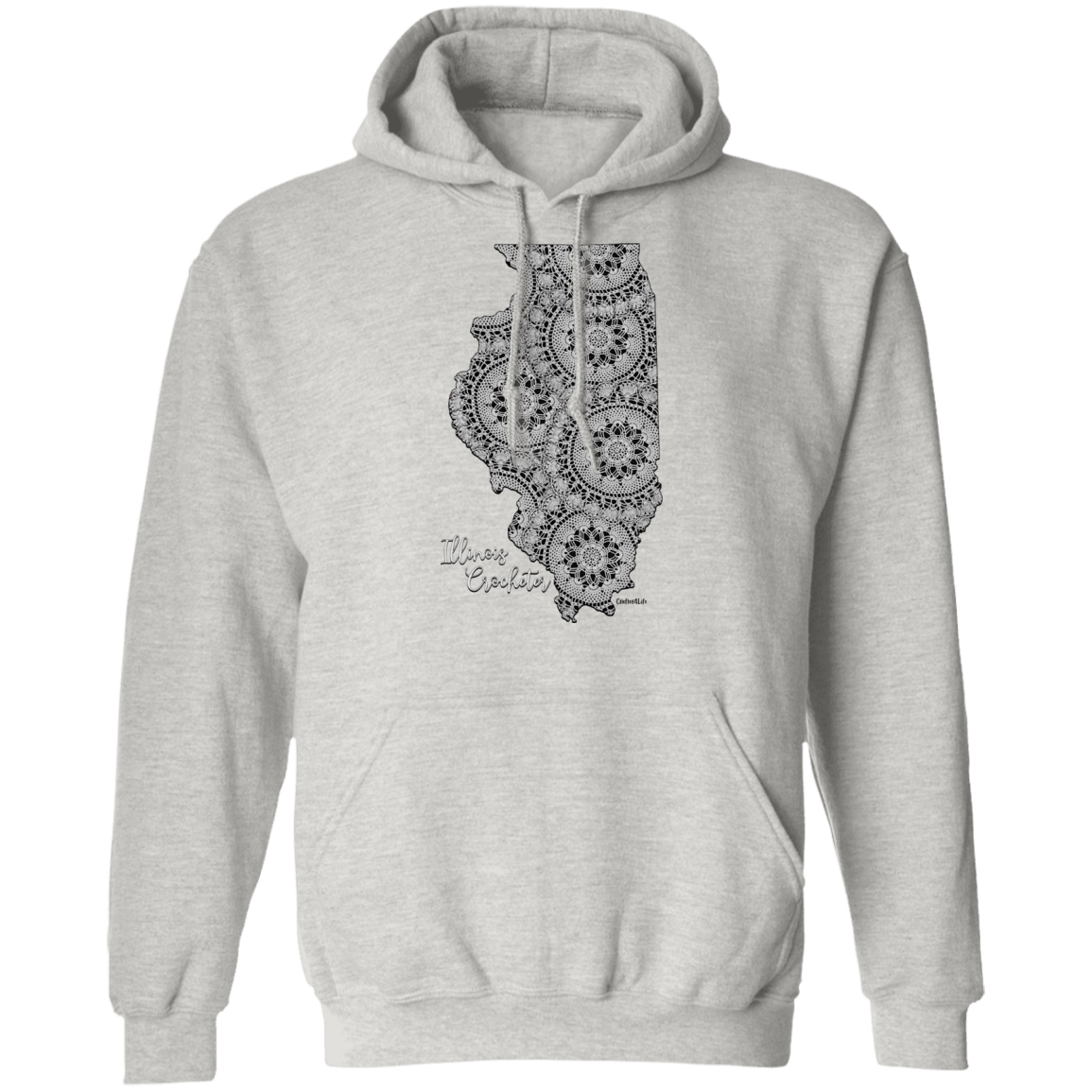 Illinois Crocheter Pullover Hoodie