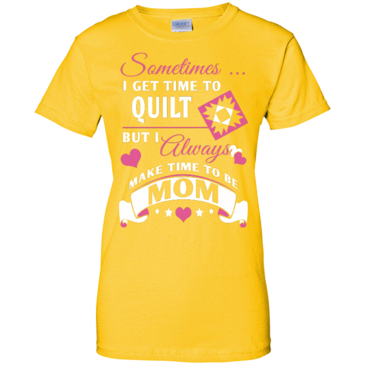 Time-Quilt-Mom Ladies Custom 100% Cotton T-Shirt - Crafter4Life - 1