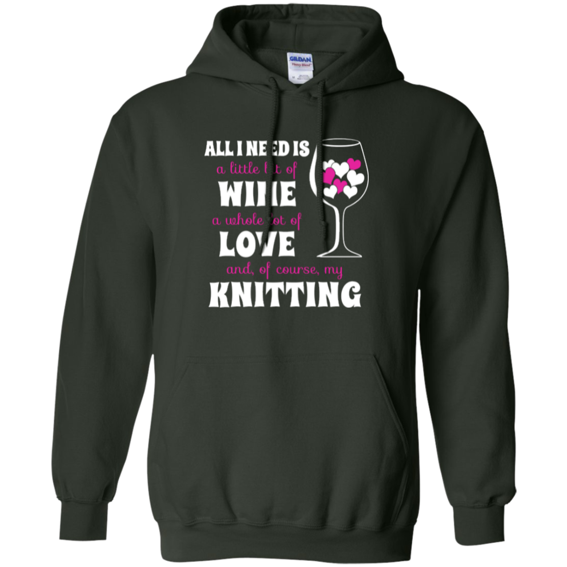 All I Need is Wine-Love-Knitting Pullover Hoodies - Crafter4Life - 7