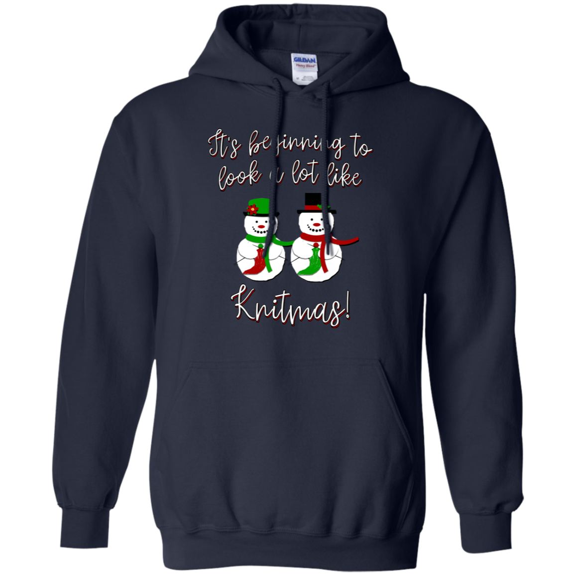 Knitmas Snow Couple Pullover Hoodie