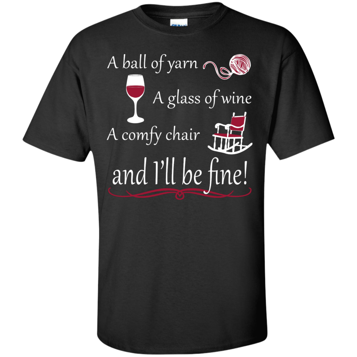 A Ball of Yarn a Glass of Wine Men's and Unisex T-Shirts - Crafter4Life - 2