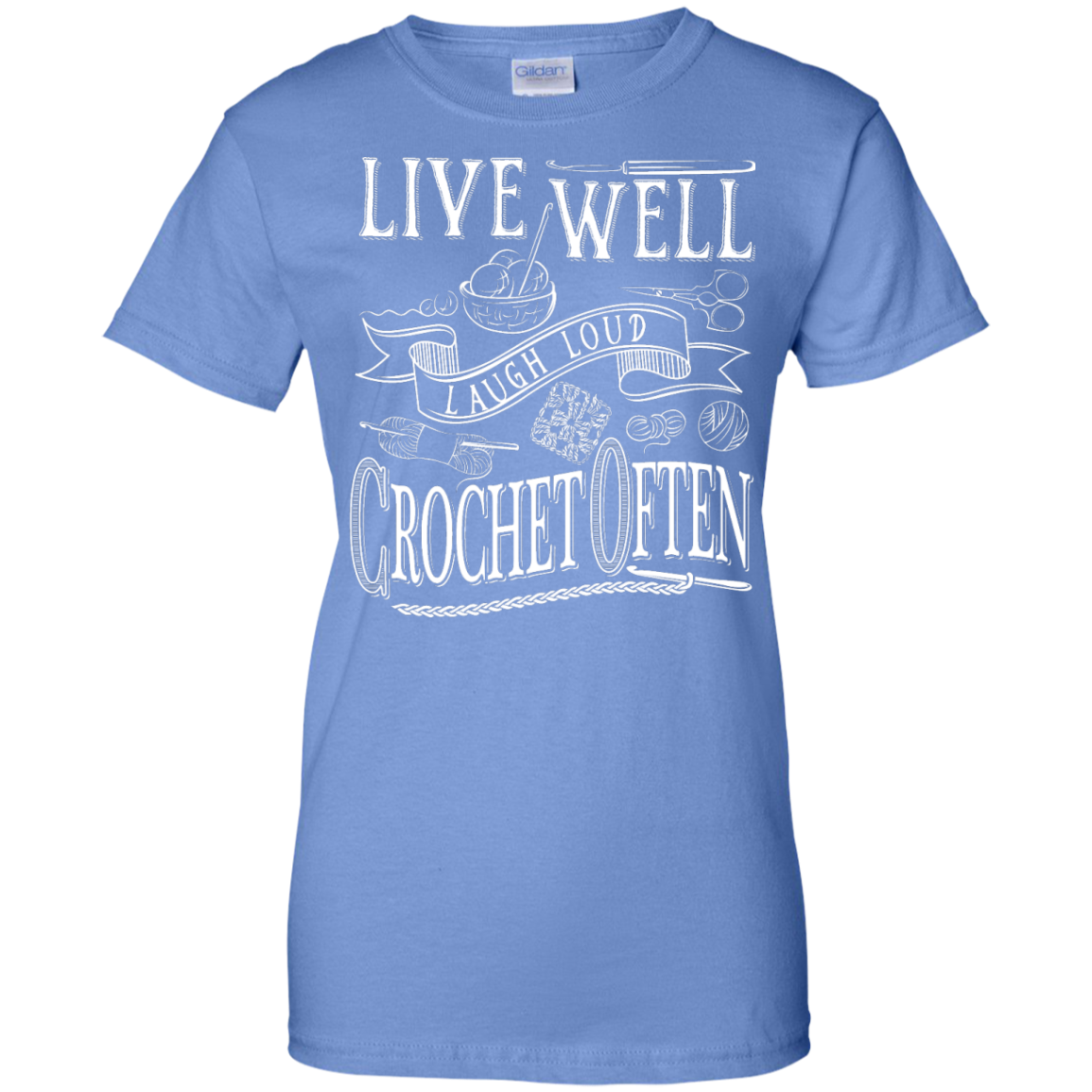 Crochet Often Ladies Custom 100% Cotton T-Shirt - Crafter4Life - 8