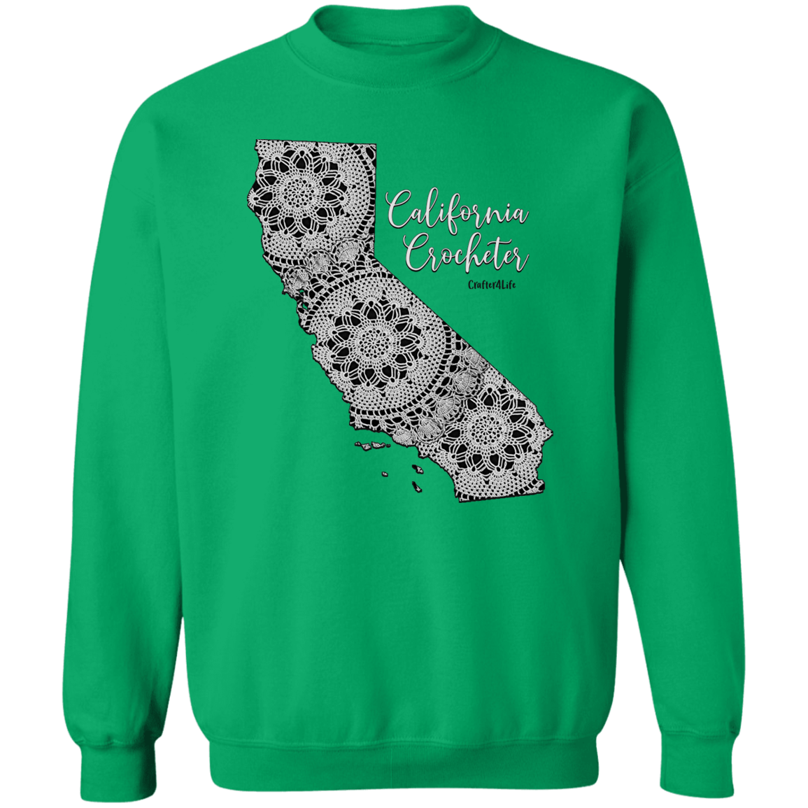California Crocheter Crewneck Pullover Sweatshirt