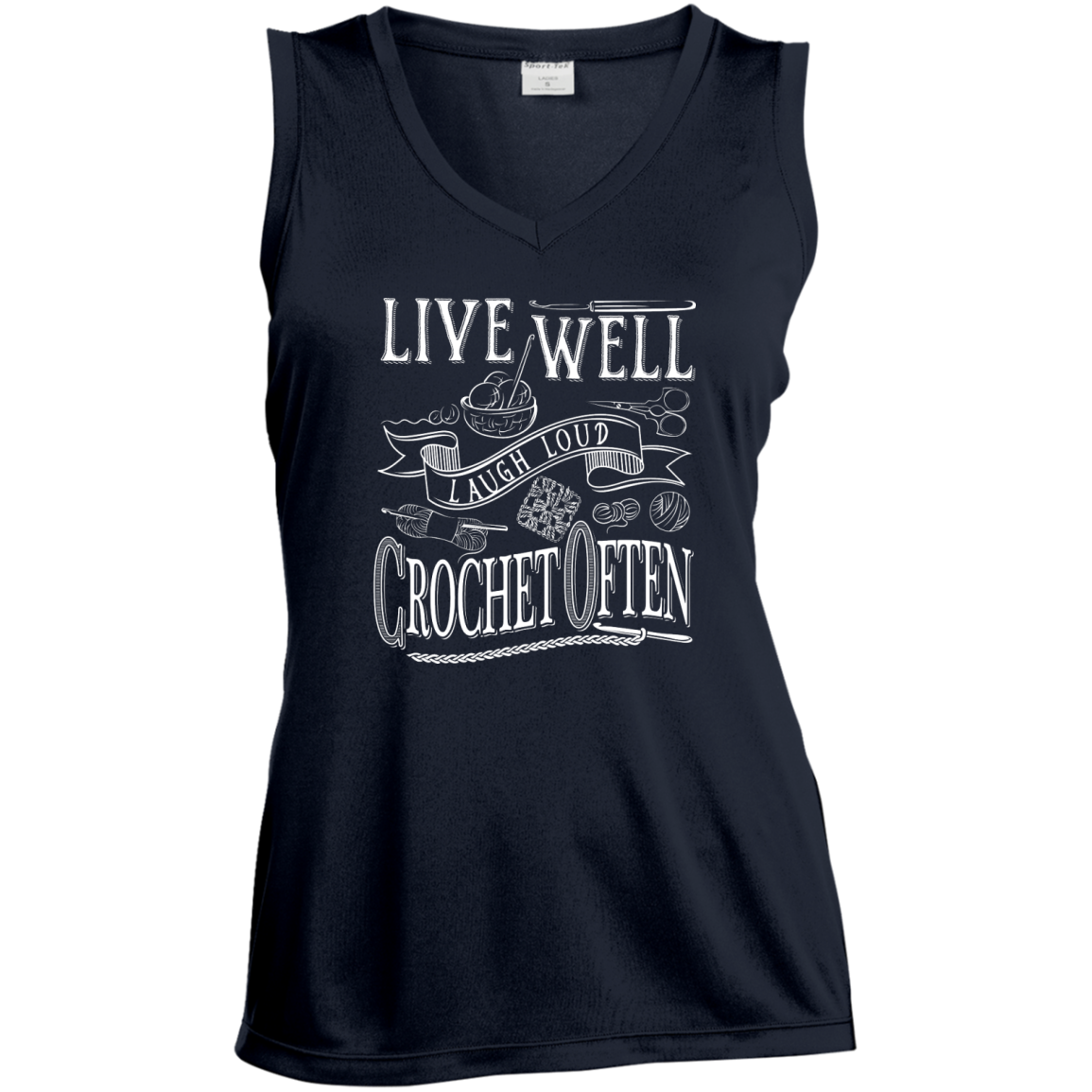 Crochet Often Ladies Sleeveless V-neck - Crafter4Life - 4