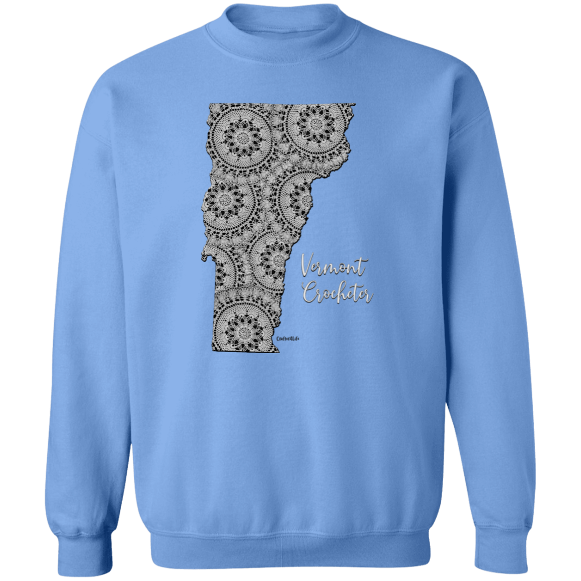 Vermont Crocheter Crewneck Pullover Sweatshirt