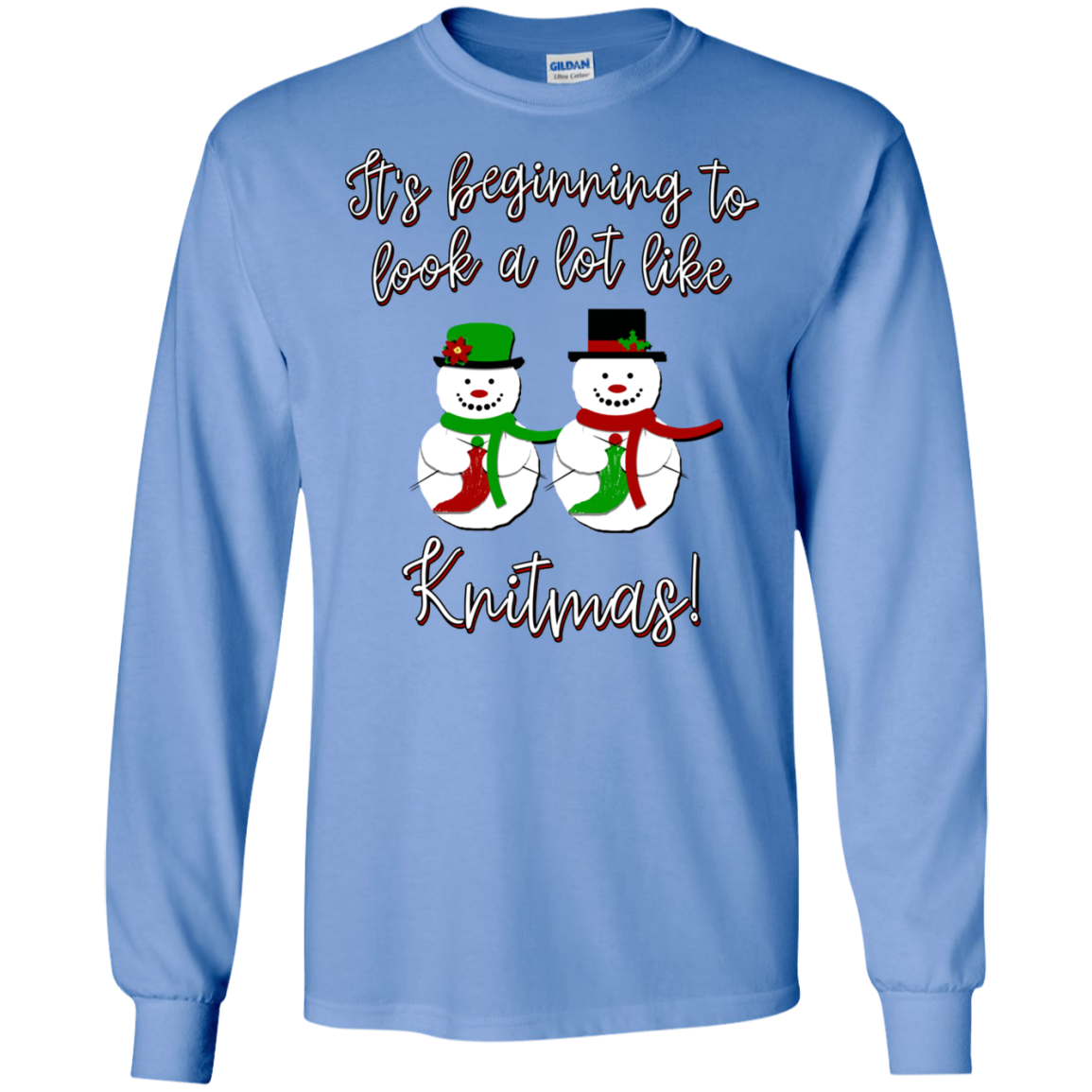 Knitmas Snow Couple LS Ultra Cotton T-Shirt
