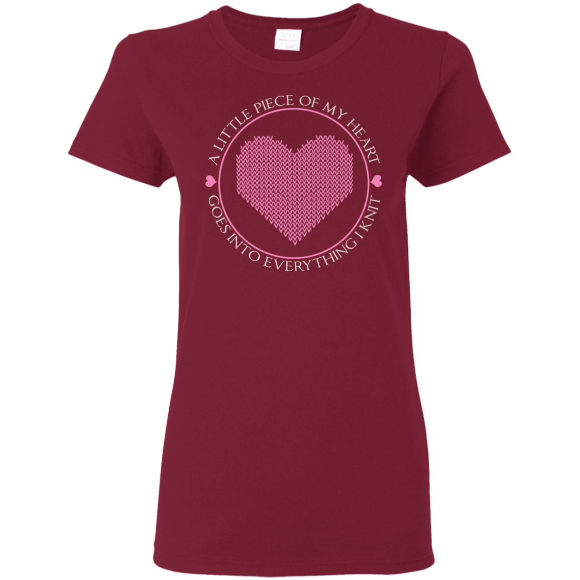 Piece of My Heart (Knit) Ladies Cotton T-Shirt