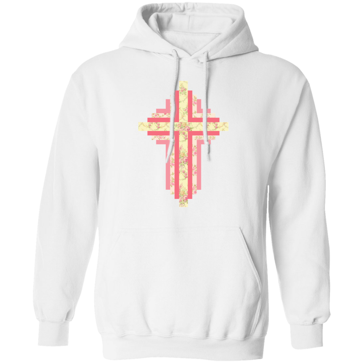 Patchwork Cross Pullover Hoodie