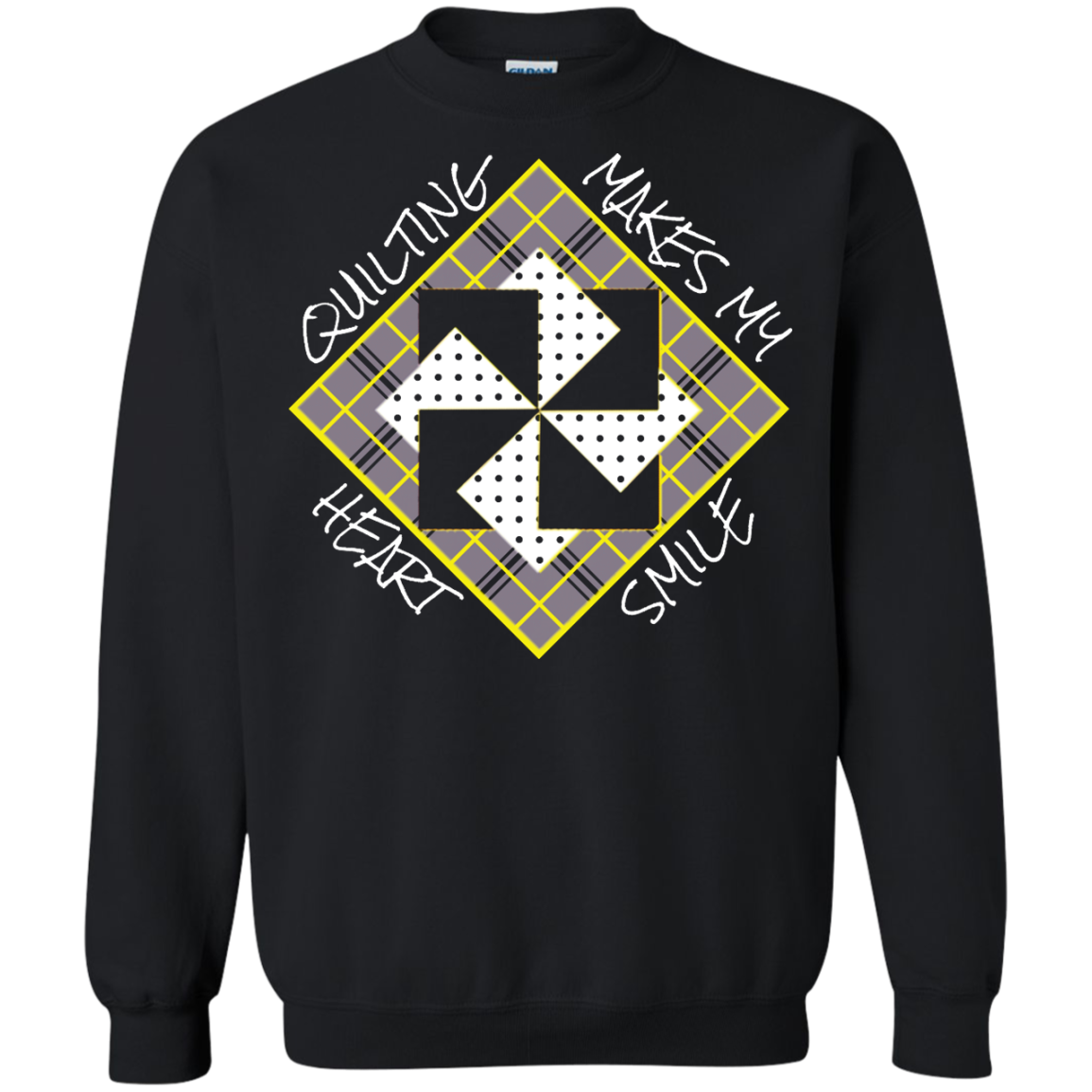 Quilting Makes My Heart Smile Crewneck Sweatshirt