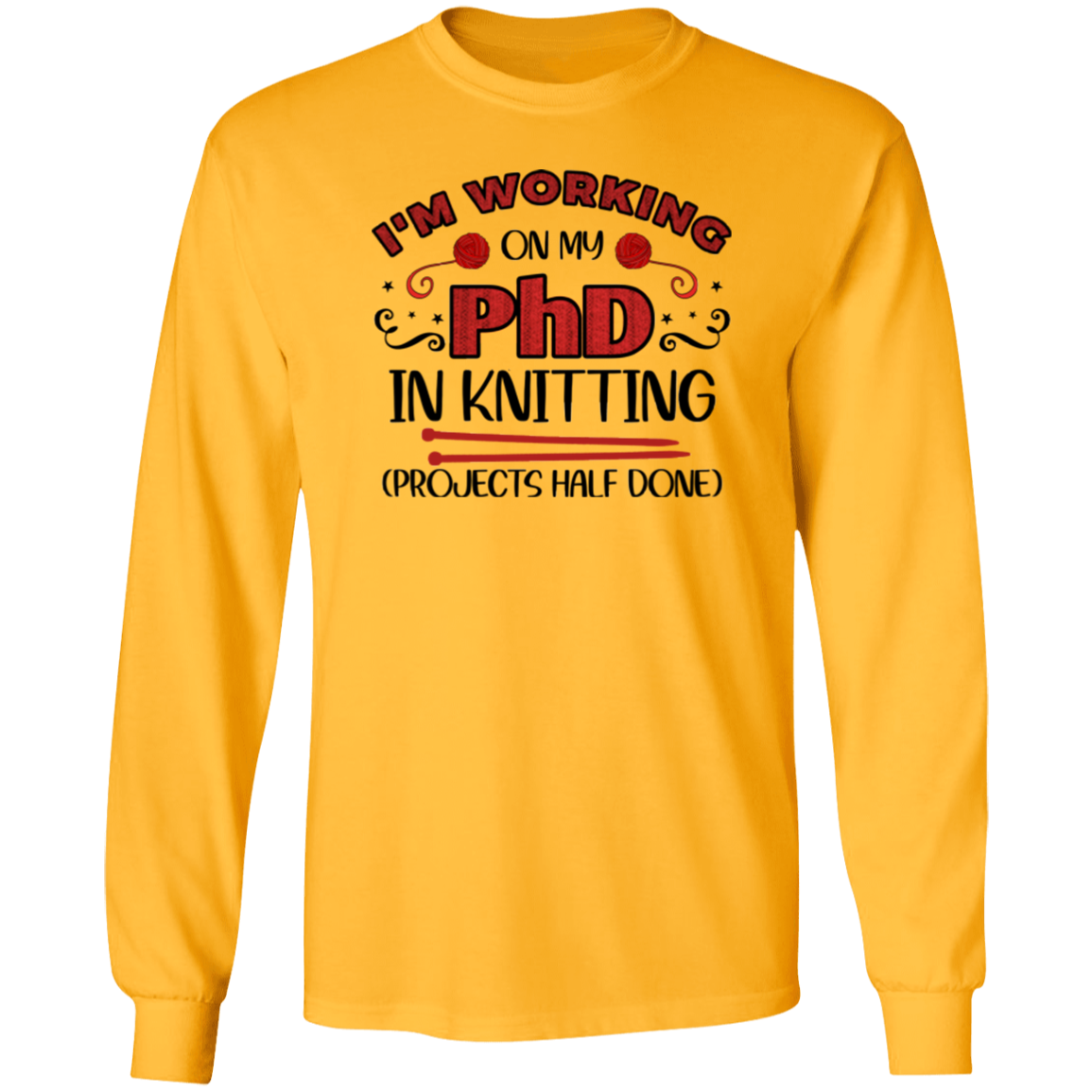 PhD in Knitting LS Ultra Cotton T-Shirt