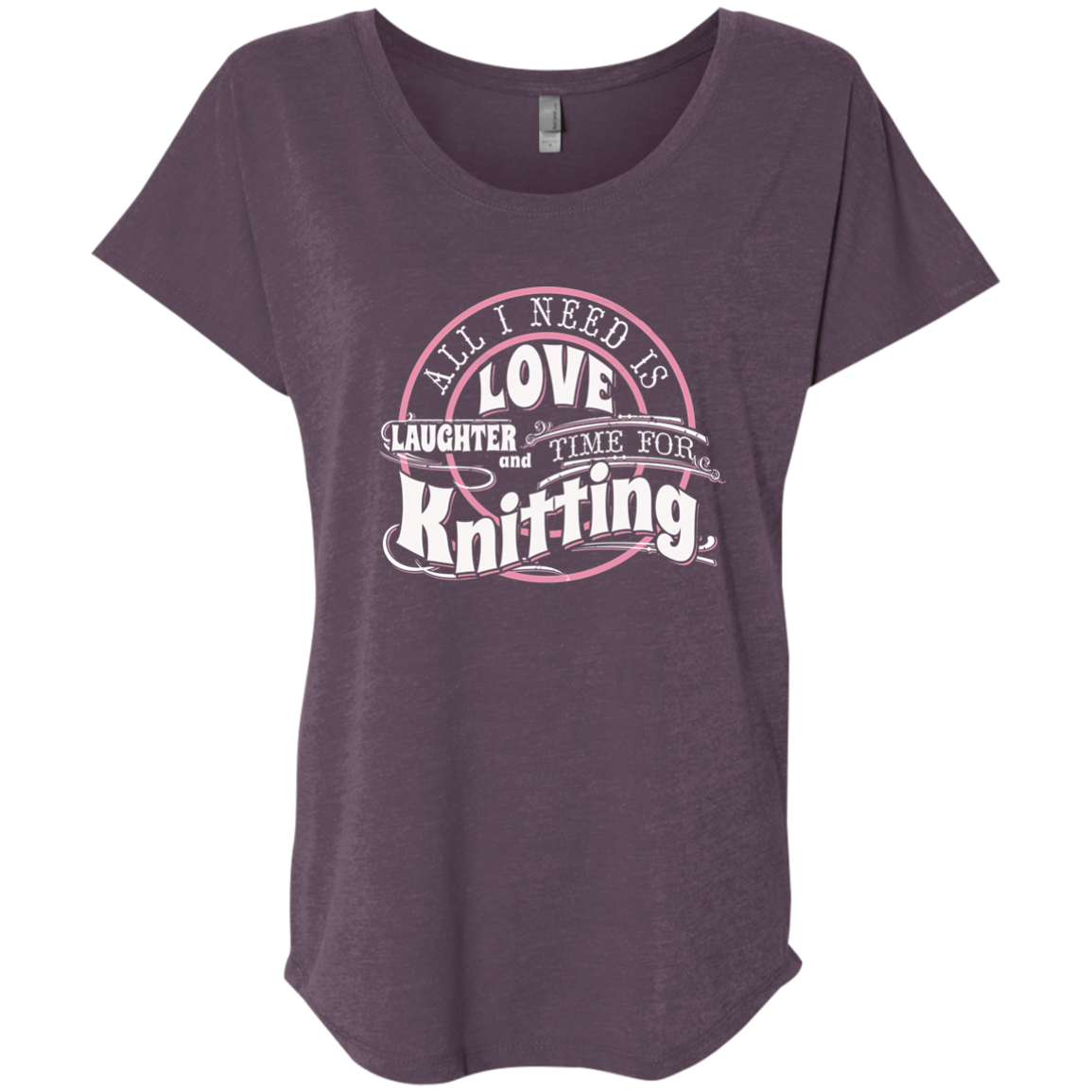 Time for Knitting Ladies Triblend Dolman Sleeve