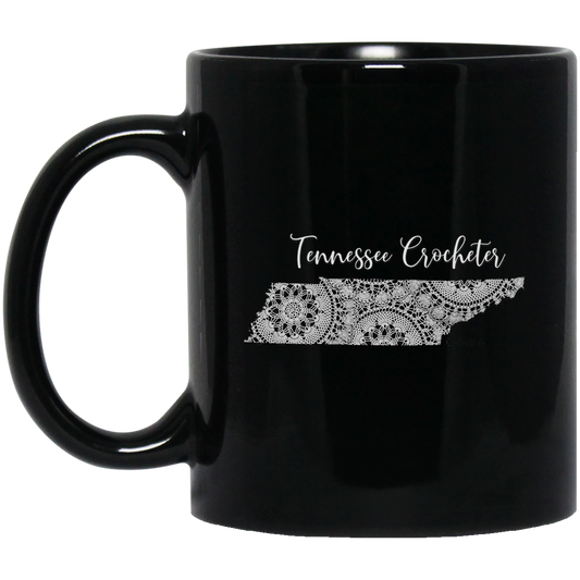 Tennessee Crocheter Black Mugs