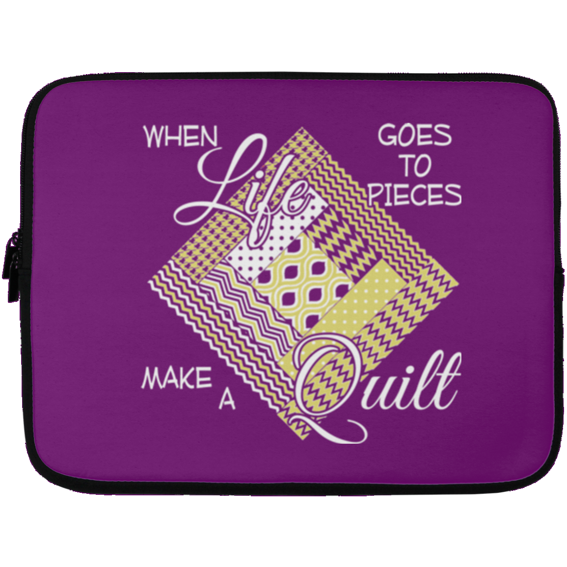 Make a Quilt (yellow) Laptop Sleeves