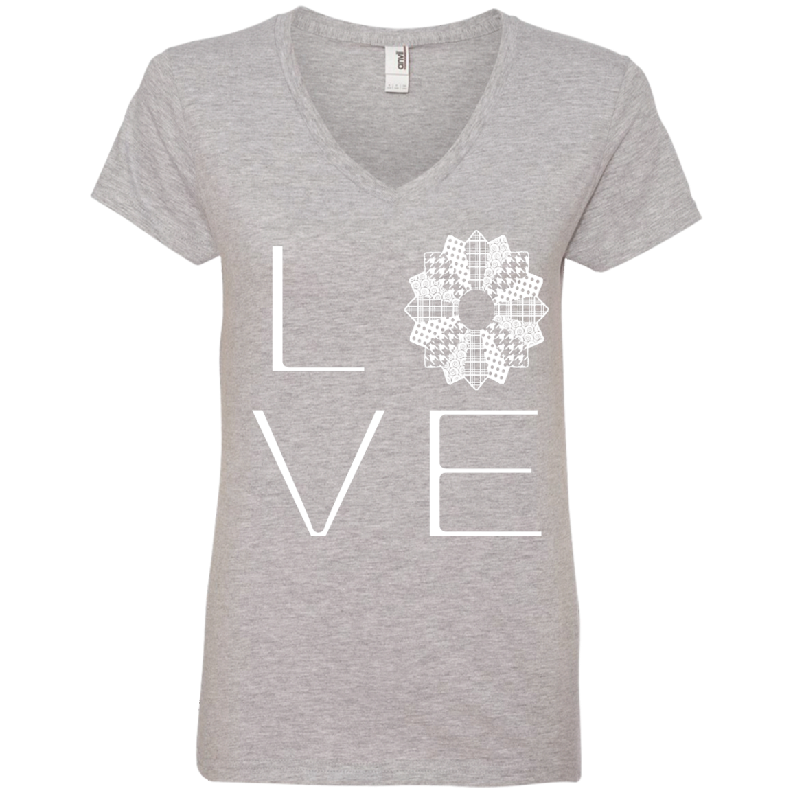 LOVE Quilting Ladies V-Neck Tee - Crafter4Life - 1