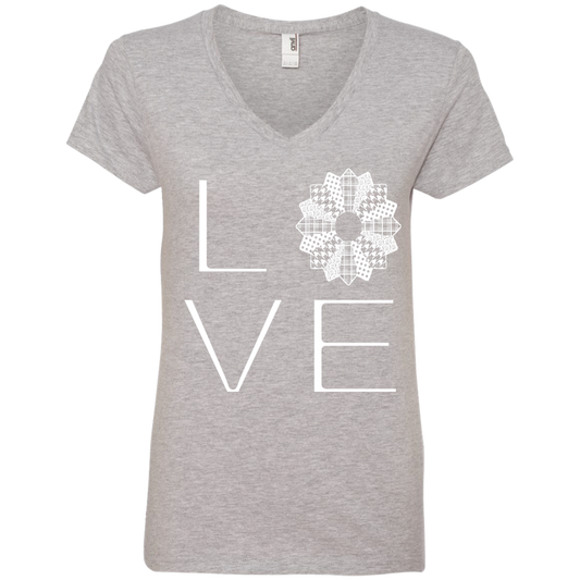 LOVE Quilting Ladies V-Neck Tee - Crafter4Life - 1