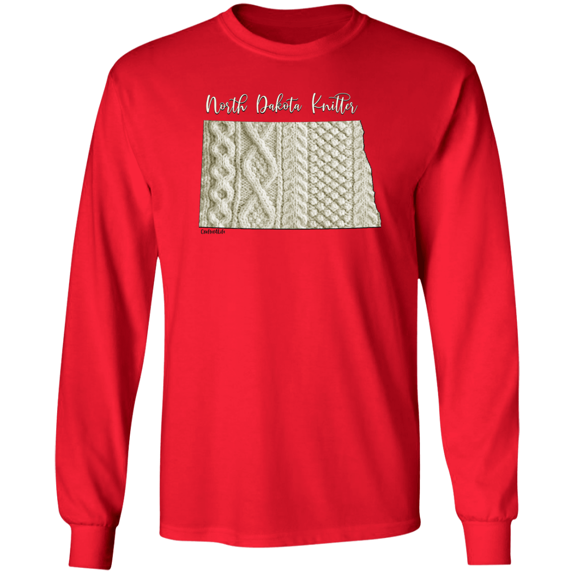 North Dakota Knitter LS Ultra Cotton T-Shirt