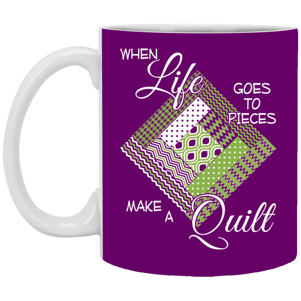 Make a Quilt (Greenery) Mugs