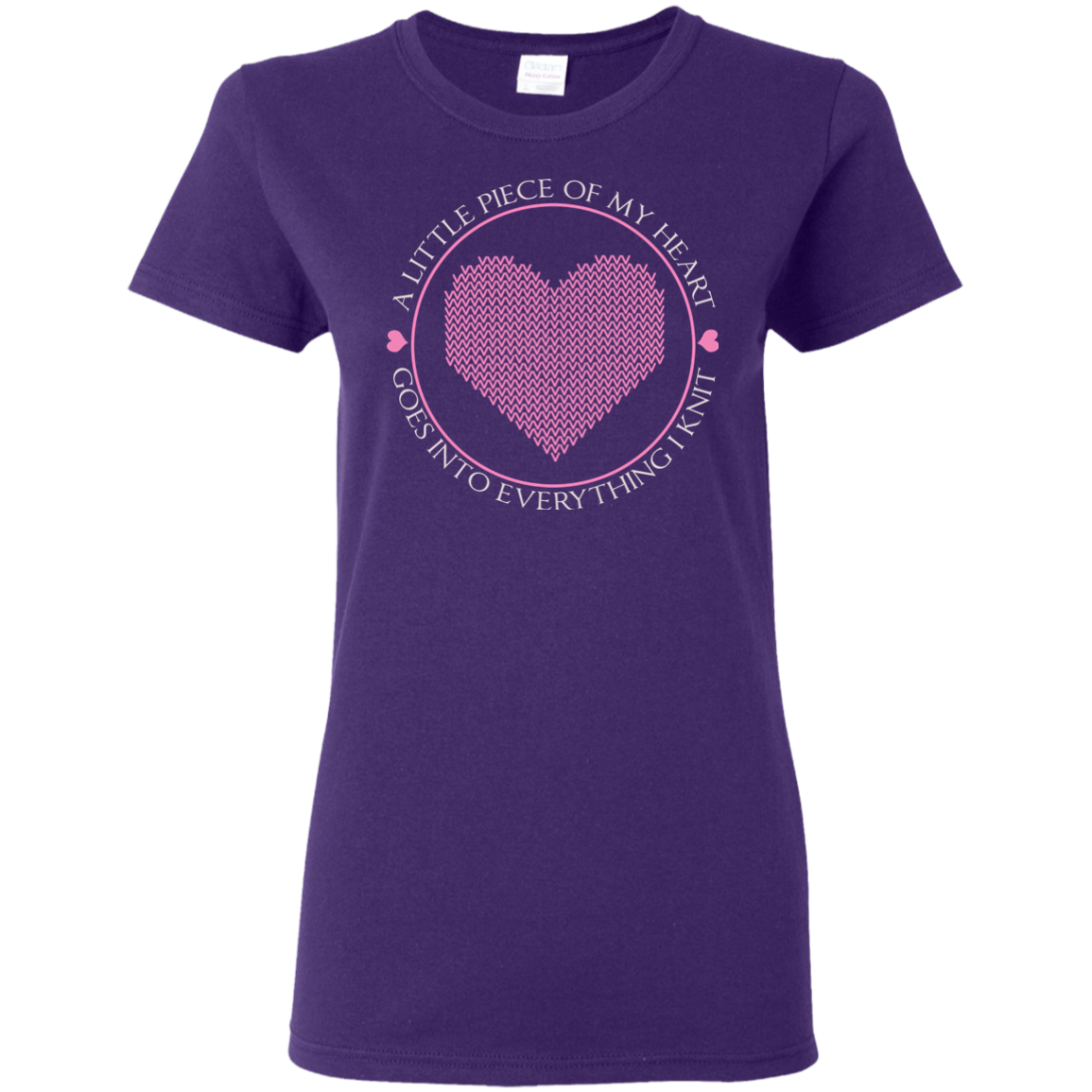 Piece of My Heart (Knit) Ladies Cotton T-Shirt