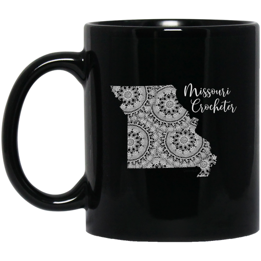 Missouri Crocheter Black Mugs