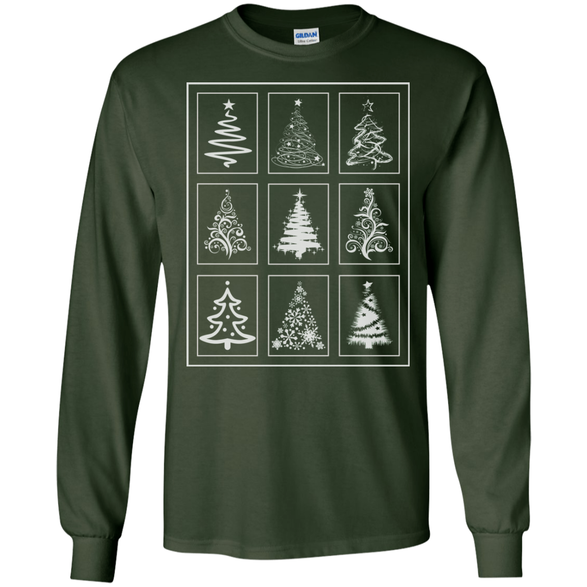 Christmas Tree Quilt LS Ultra Cotton T-Shirt