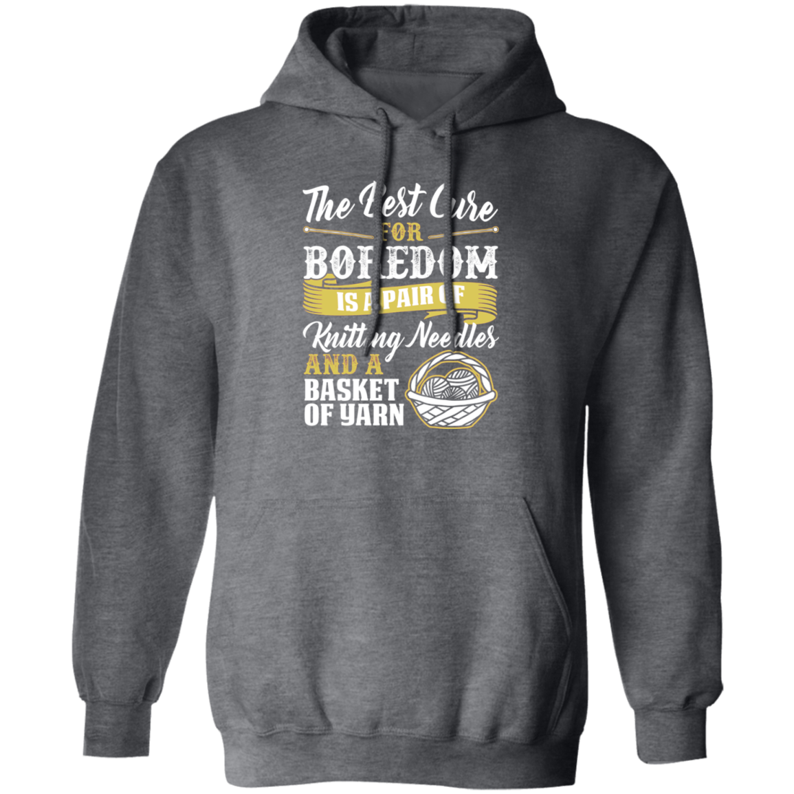 Cure For Boredom - Knitting - gold Hoodie