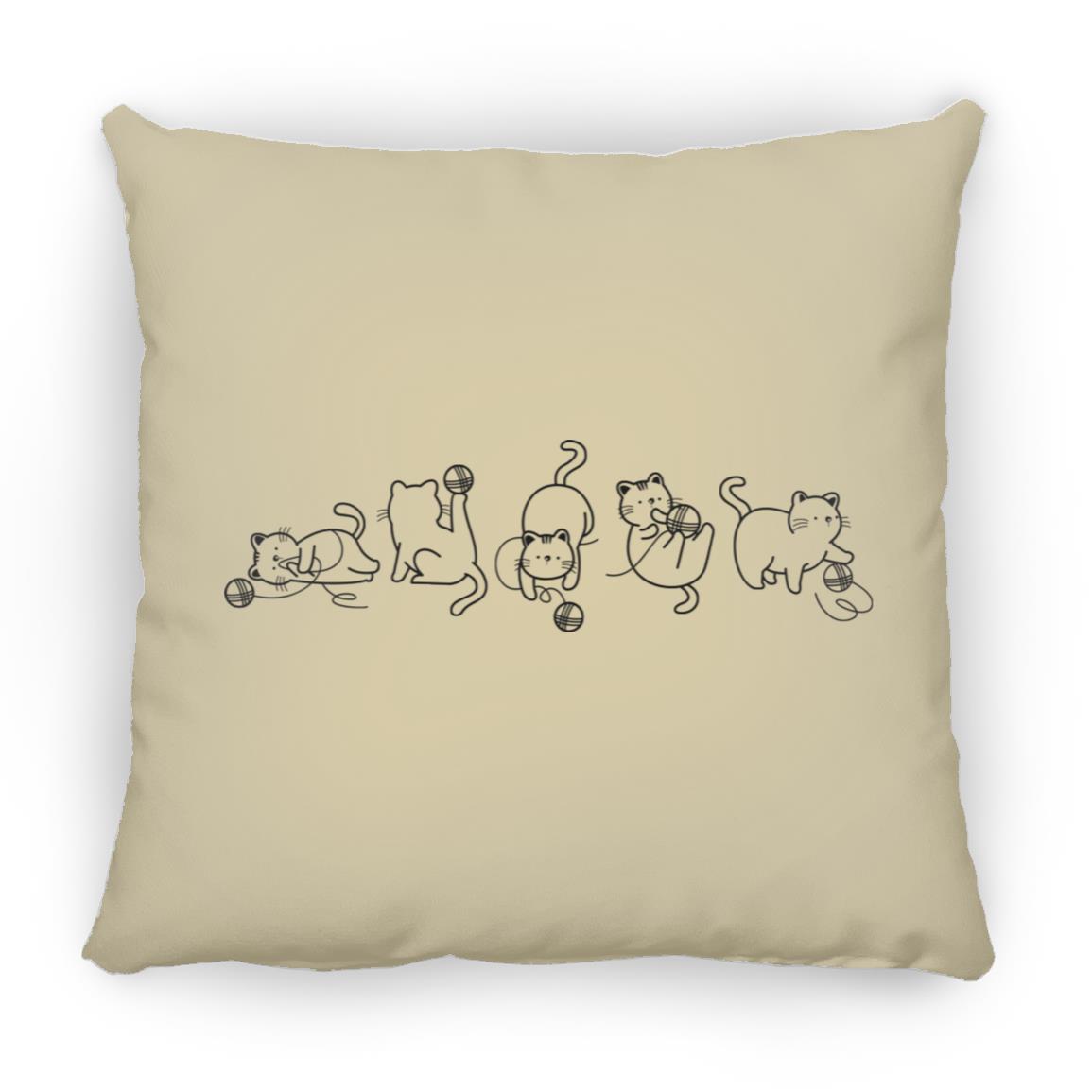 Cats & Yarn Pillows