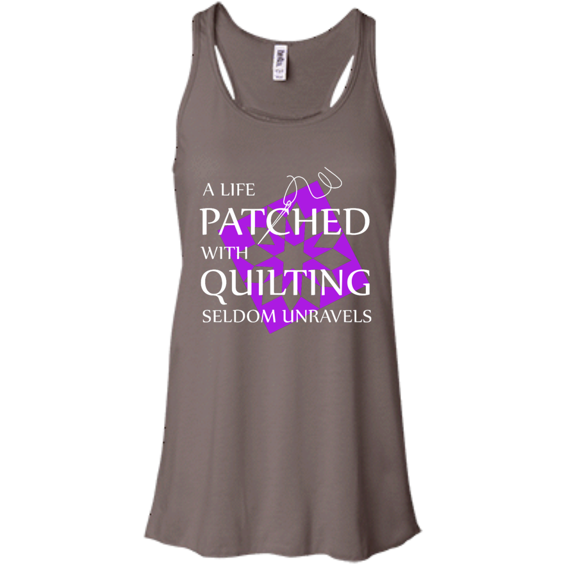 Quilting Seldom Unravels Flowy Racerback Tank