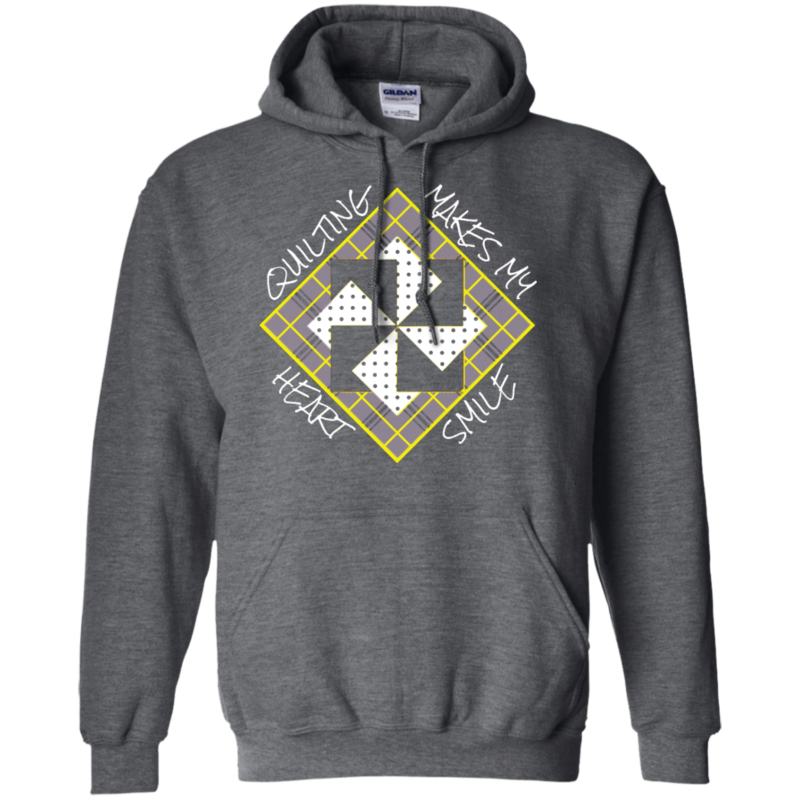 Quilting Makes My Heart Smile Pullover Hoodie