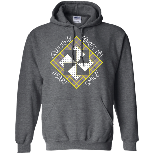 Quilting Makes My Heart Smile Pullover Hoodie