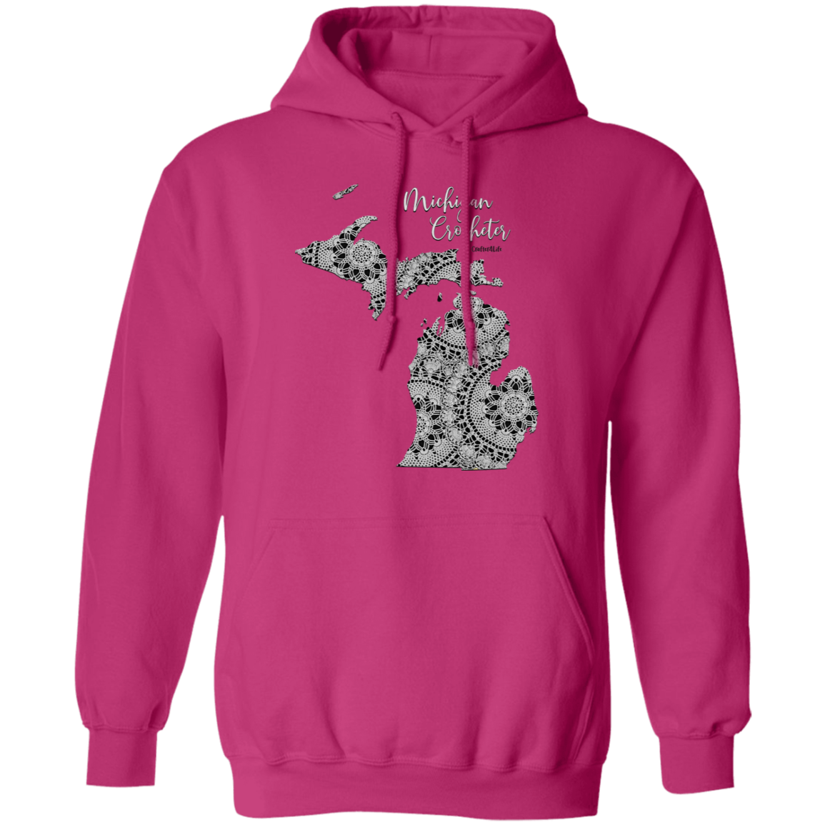 Michigan Crocheter Pullover Hoodie