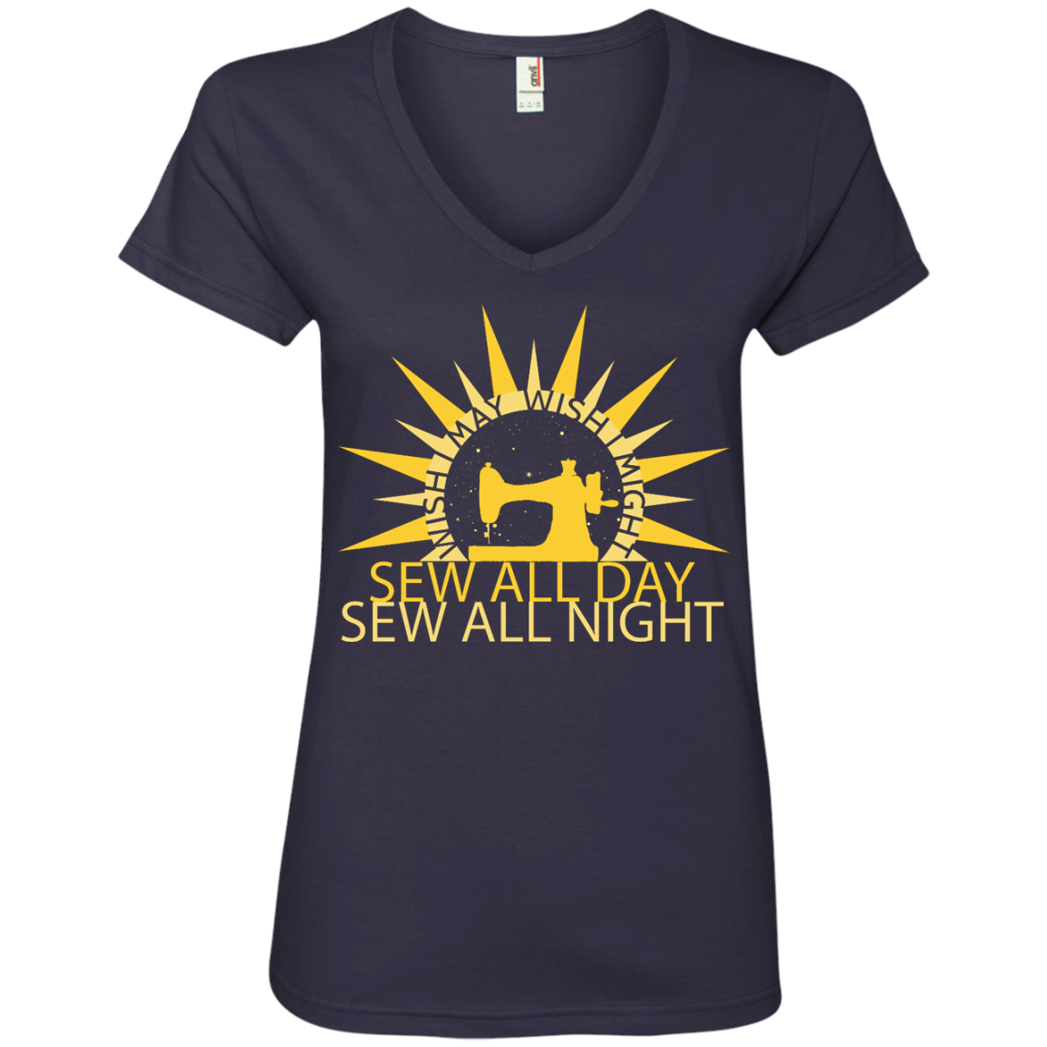 Wish I May Sew Ladies V-Neck Tee