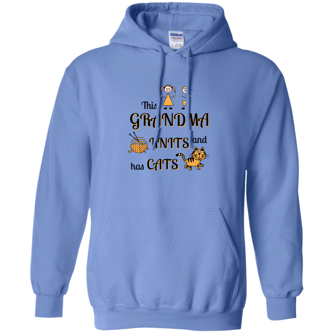 Grandma-Knit-Cats Pullover Hoodie