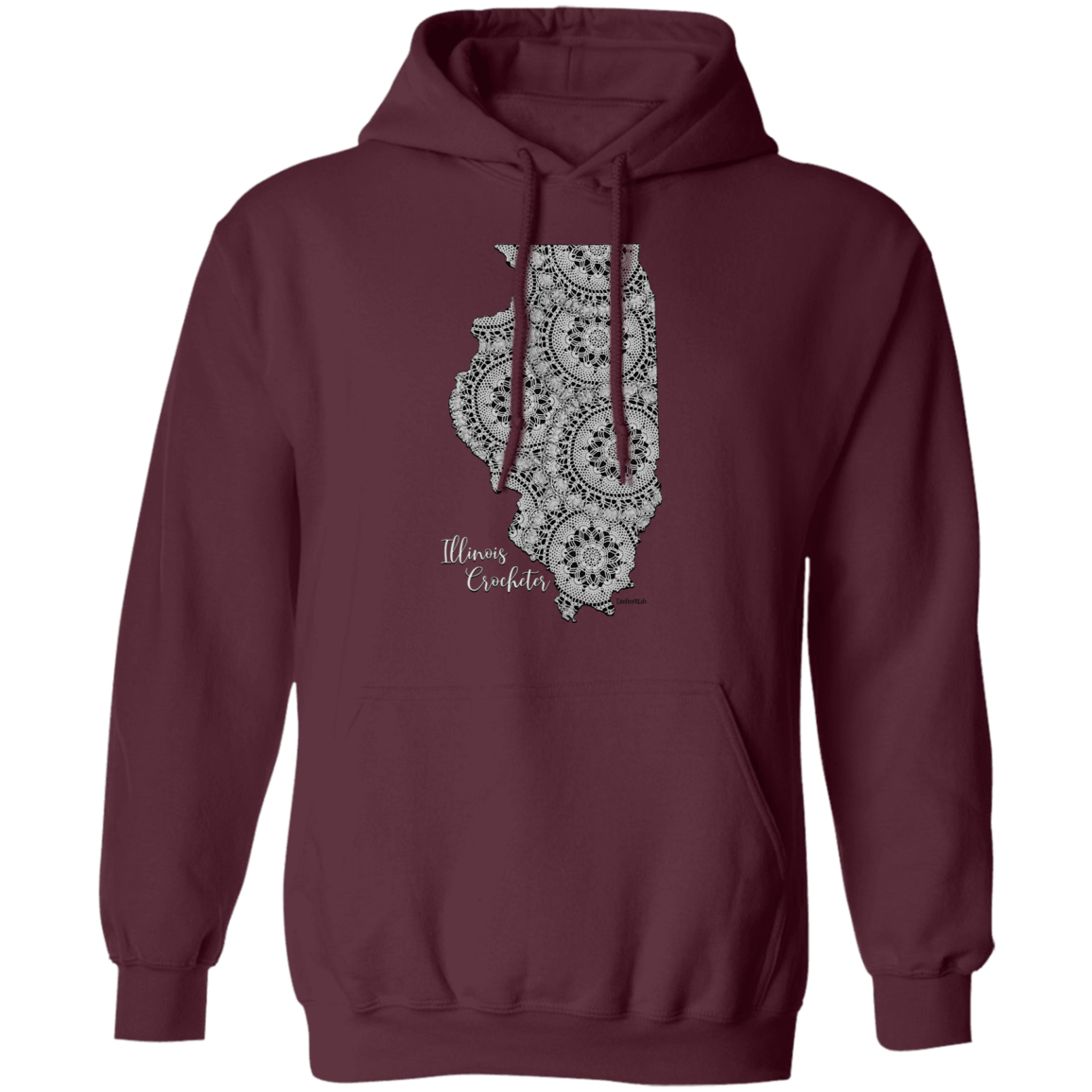 Illinois Crocheter Pullover Hoodie