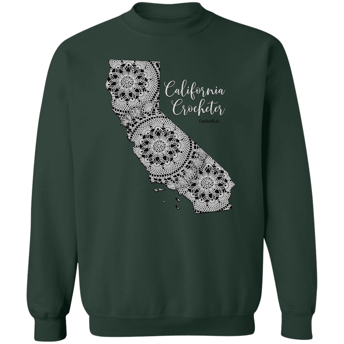 California Crocheter Crewneck Pullover Sweatshirt